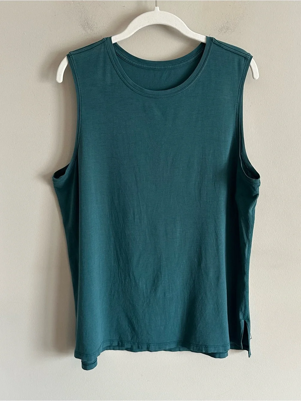 Lululemon Love Sleeveless Tank Top Green Jasper Pima Cotton Muscle Shirt 10